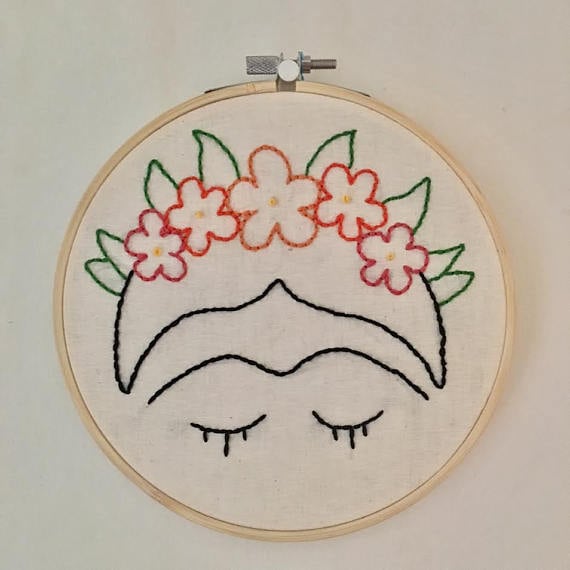 Frida Kahlo Flower Crown Hoop
