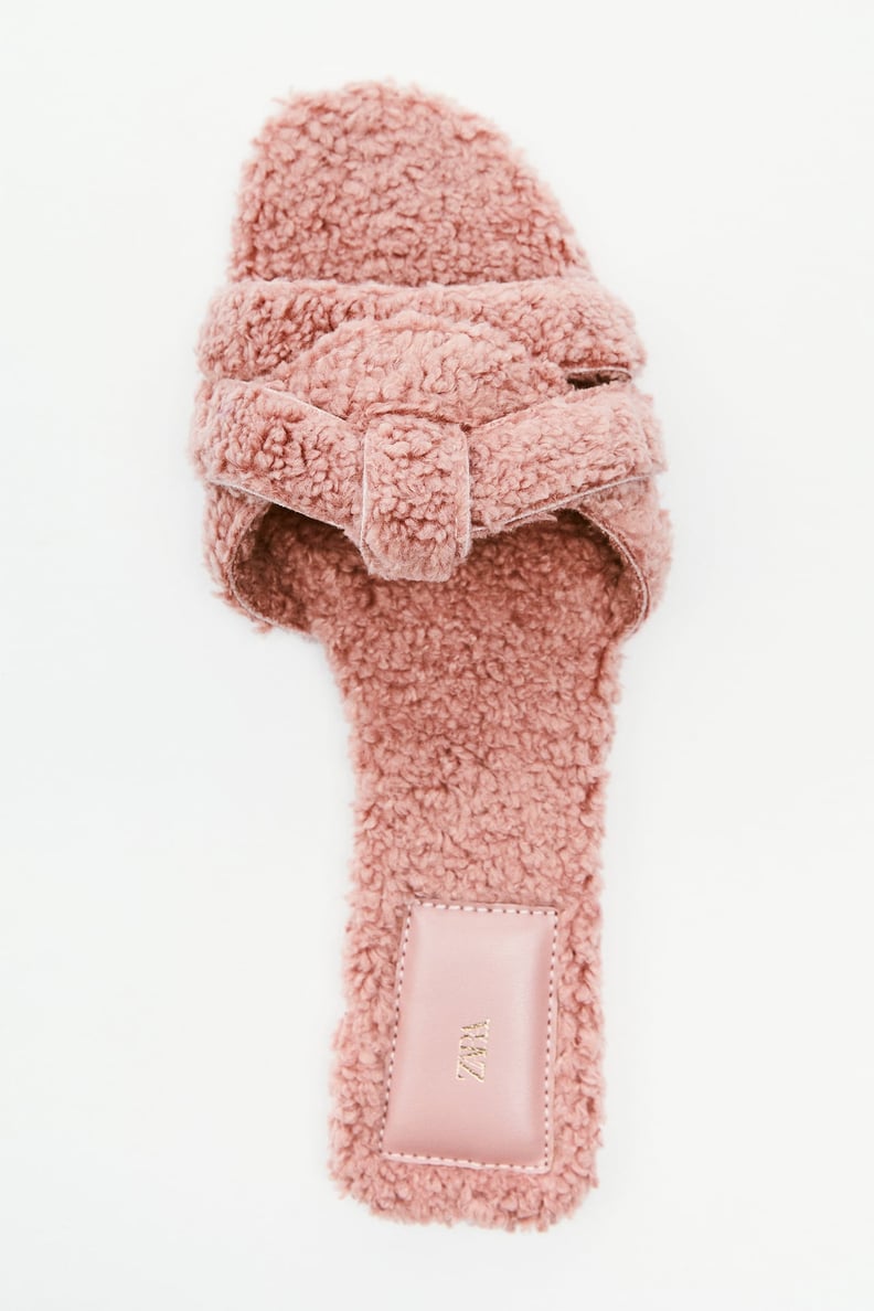Fluffy Sandals: Zara Crossover Fabric Sandals