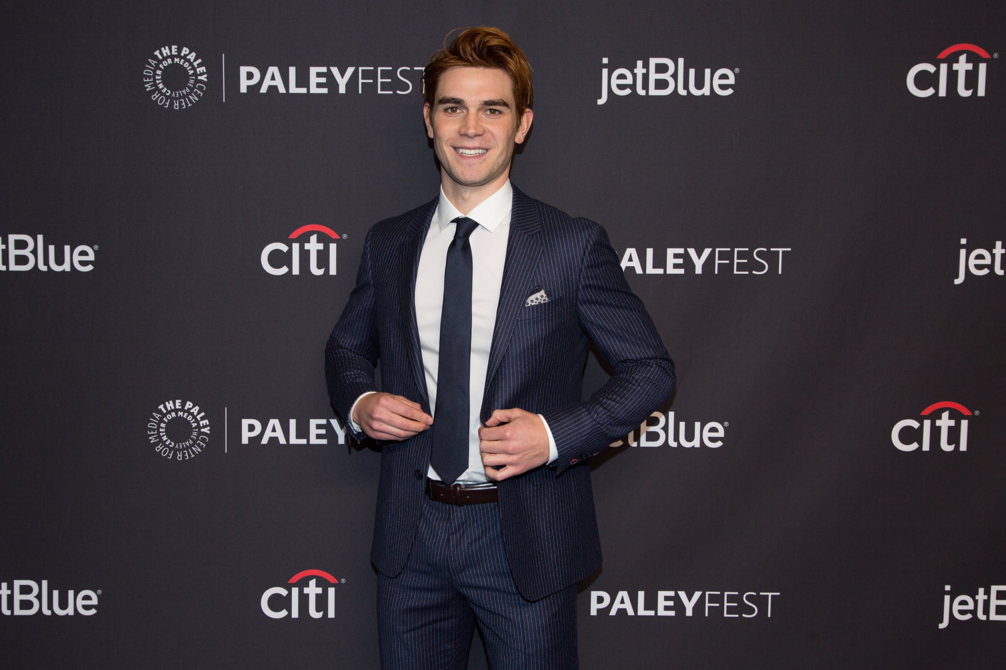HOLLYWOOD, CA - MARCH 25:  KJ Apa arrives for the 2018 PaleyFest Los Angeles - CW's 