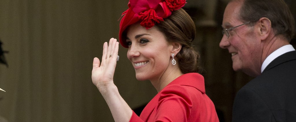 Kate Middleton Red Catherine Walker Coat Dress June 2016