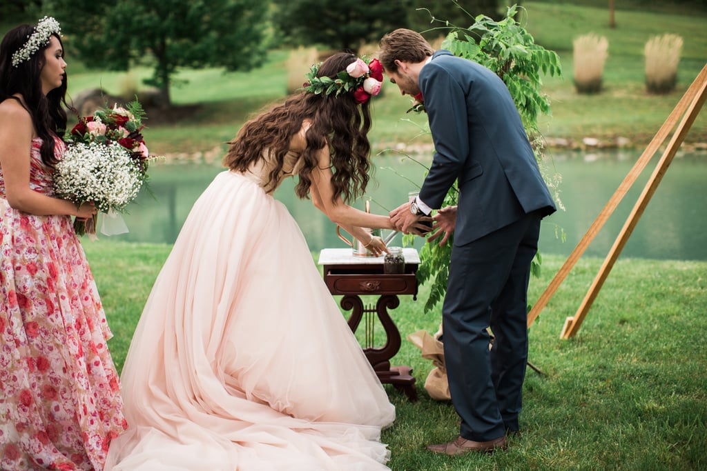 Woodsy Pink Bohemian Wedding