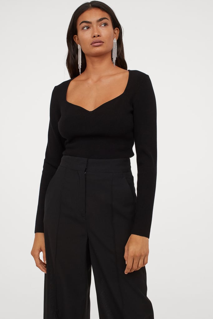 Sweetheart-Neckline Top