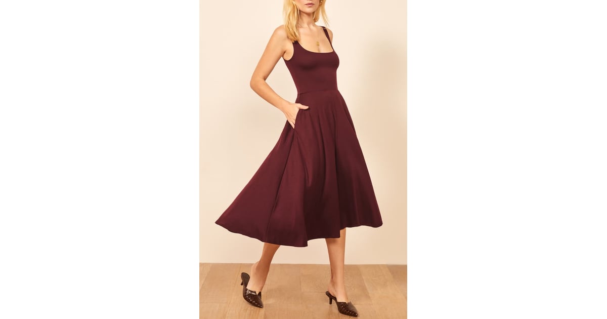 Reformation Rou Midi Fit Flare Dress Nordstrom Discounted