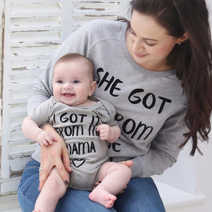 mom and baby matching shirts