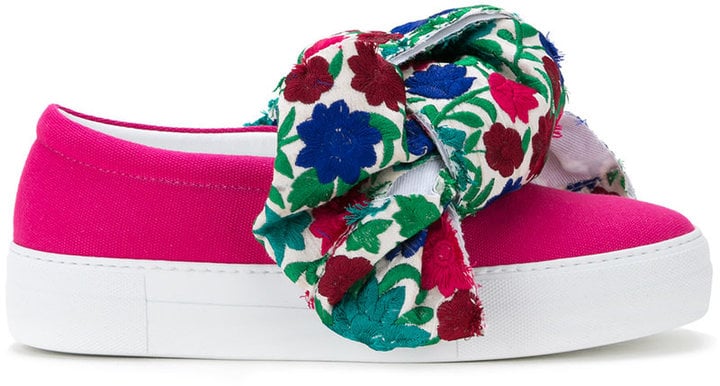 Joshua Sanders Floral Bow Slip-On Sneakers