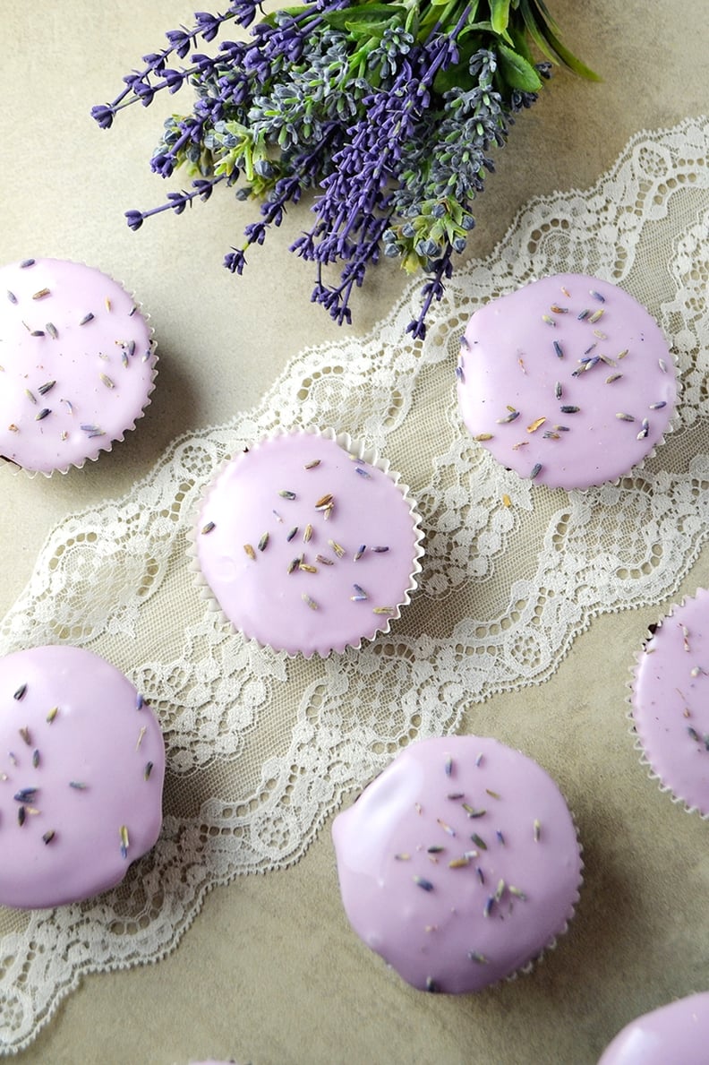 Flourless Chocolate-Lavender Cupcakes