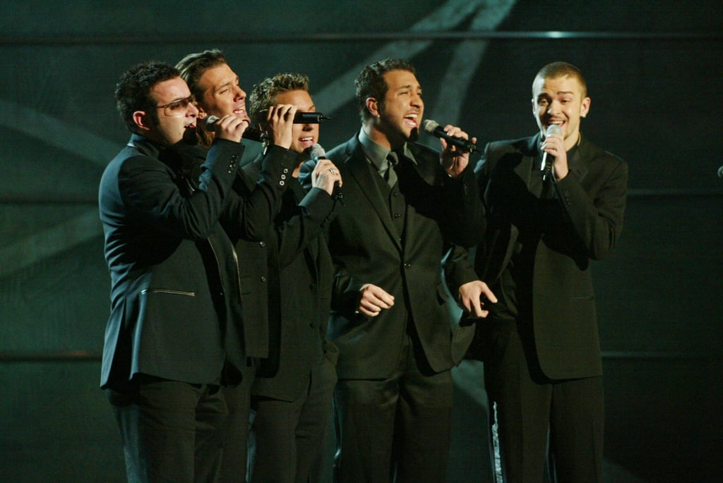 The boys of *NSYNC laid down some sweet harmonies on stage in 2003 (those were the days).