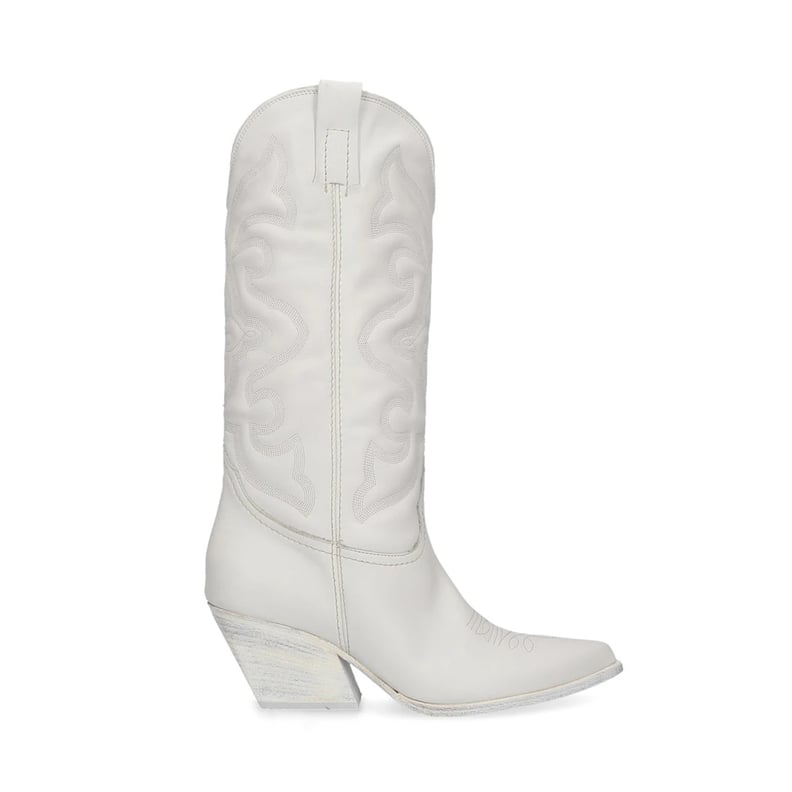 Steve Madden West White Leather Boot