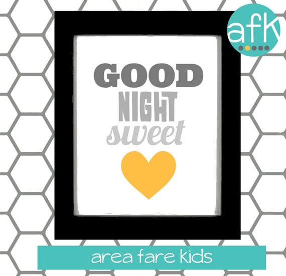goodnight sweetheart print
