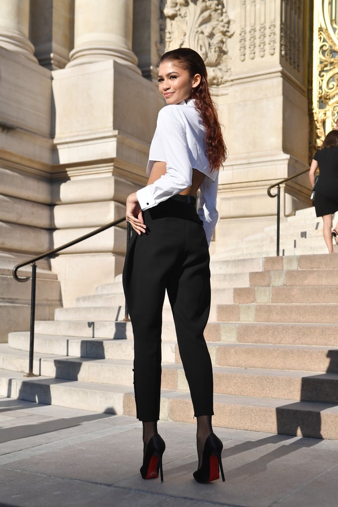 Zendaya's Armani Suit at Paris Couture Fashion Week 2019