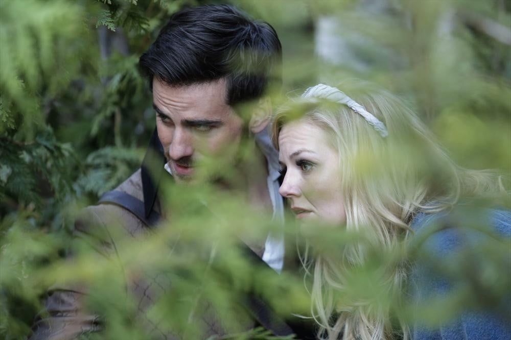 Hook (Colin O'Donoghue) and Emma (Jennifer Morrison) on the season-three finale of Once Upon a Time.