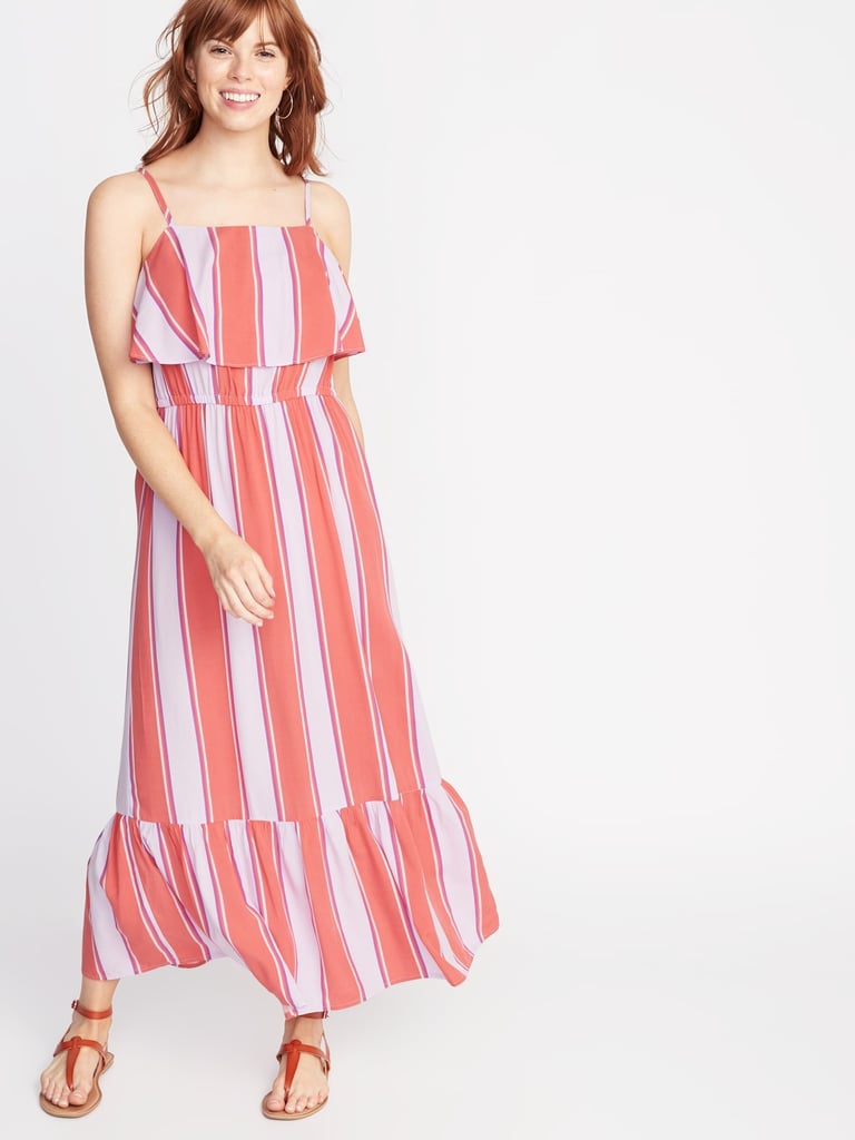 Old Navy Ruffle-Tiered Waist-Defined Maxi Dress | The Most Stylish Old ...