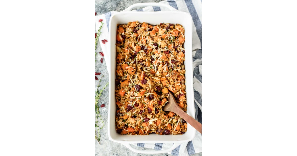 Chicken and Wild Rice Casserole With Butternut Squash and Cranberries