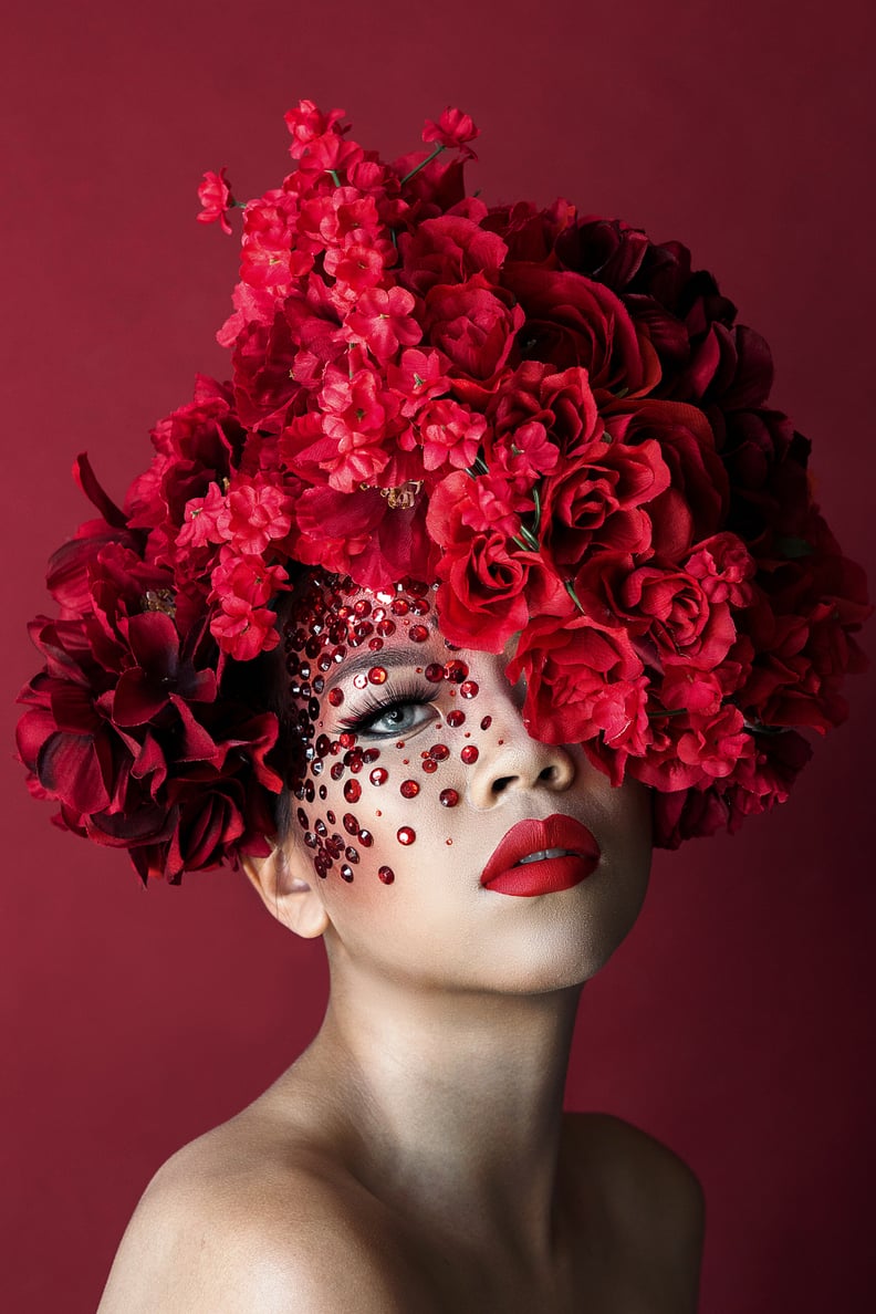 Cindy Chen Designs Red Roses Makeup Look