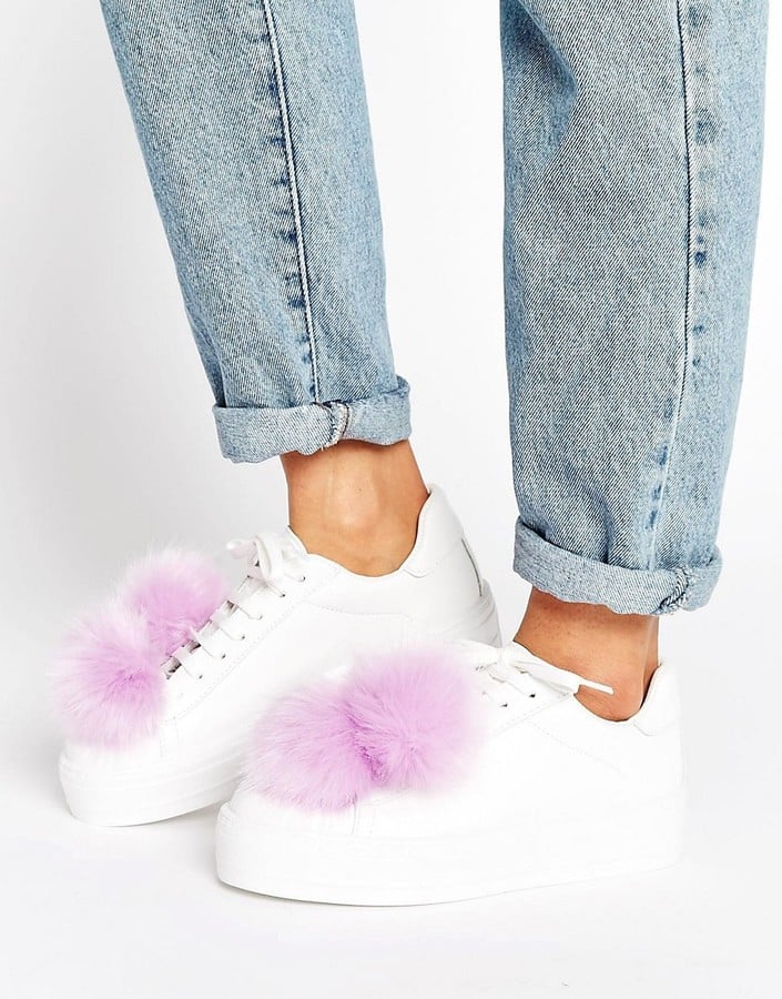 fast Opmuntring Hilse ASOS Dandelion Pom-Pom Sneakers | You Won't Believe These 15 Cute Statement  Sneakers Are All Under $50 | POPSUGAR Fashion Photo 6