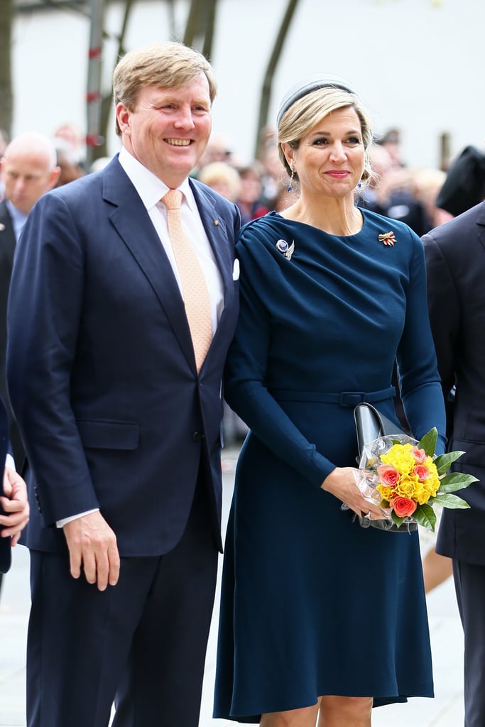 Queen Maxima Wears Embellished Coat