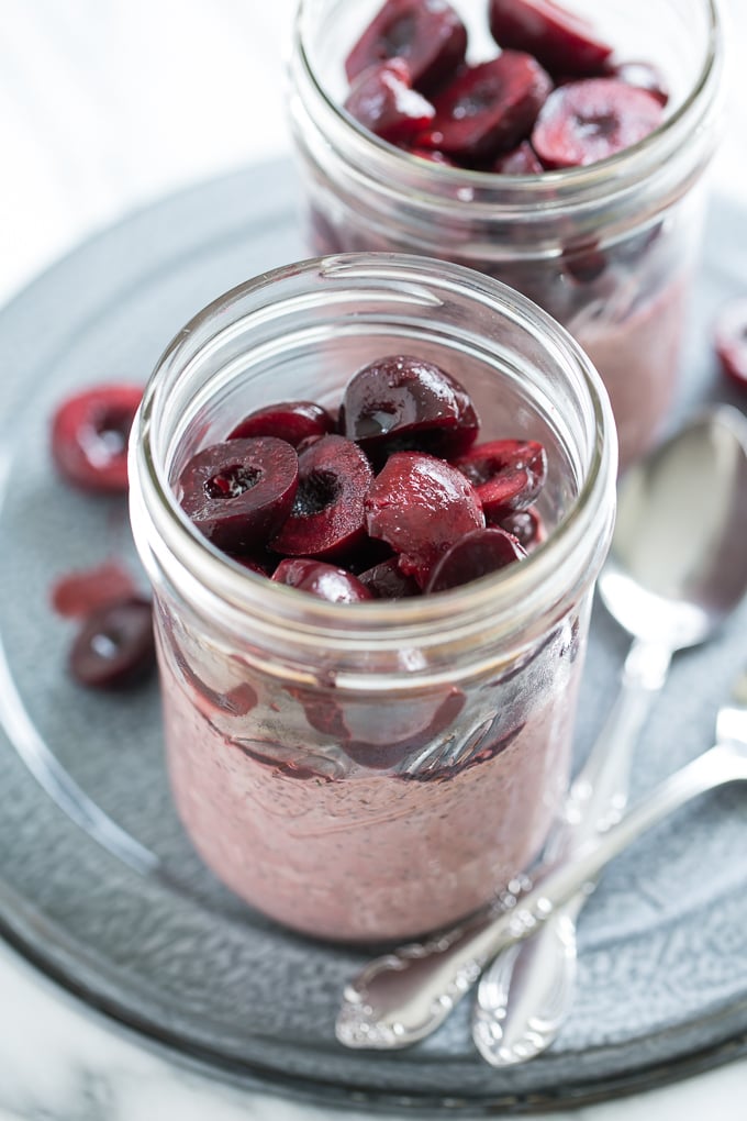 Cherry Almond Chia Pudding