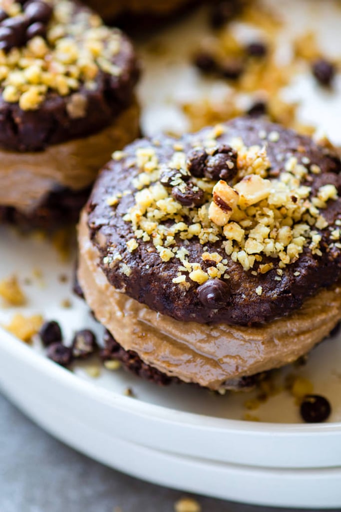 Flourless Double Chocolate Nut Cookie Sandwiches