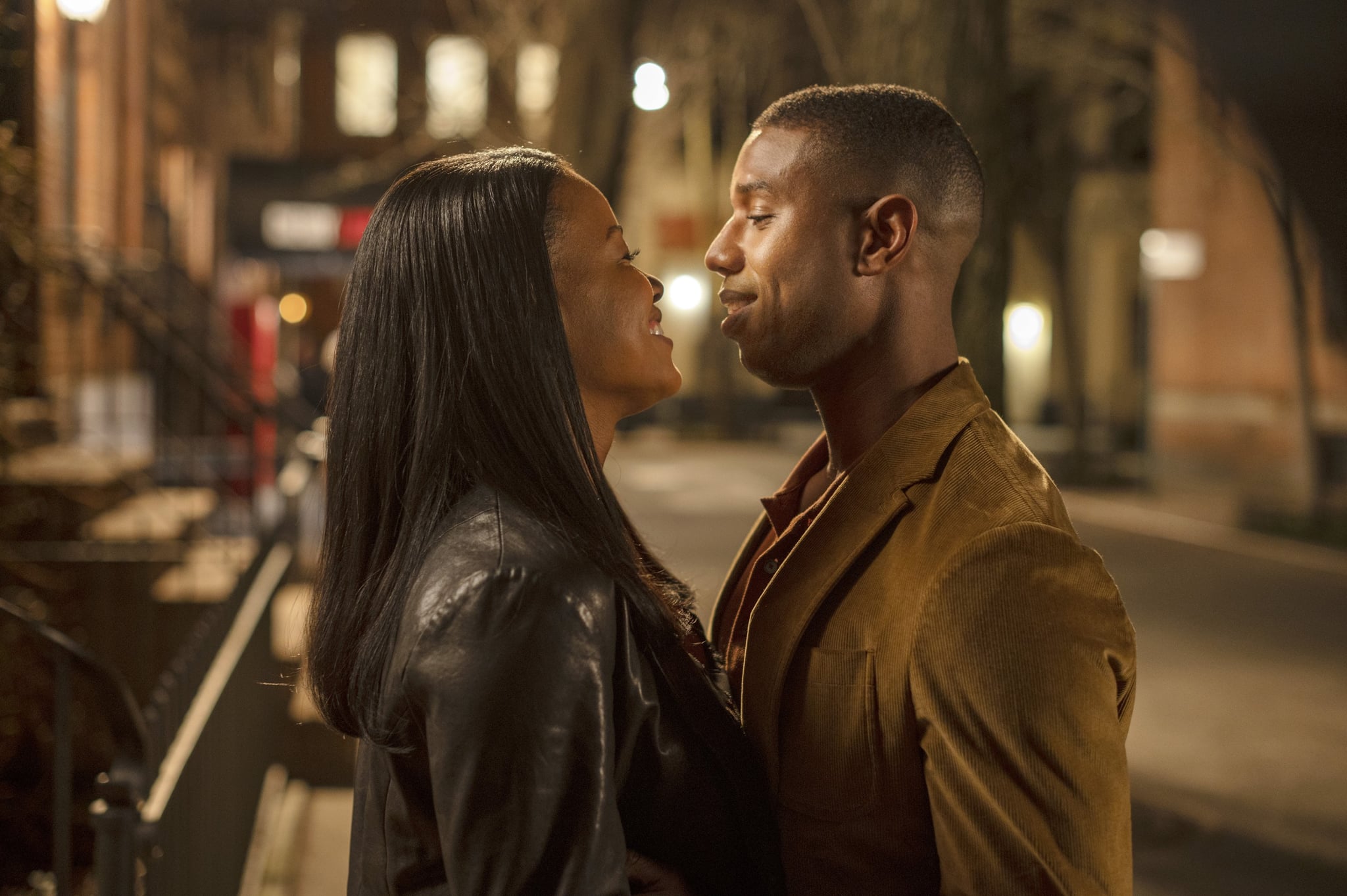 A JOURNAL FOR JORDAN, from left: Chante Adams, Michael B. Jordan, 2021. ph: David Lee /  Sony Pictures Entertainment / Courtesy Everett Collection