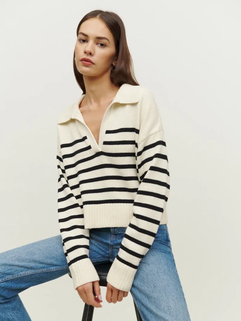 Reformation Francesco Cotton Polo Sweater