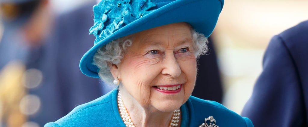 Queen Elizabeth Wearing a Blue Coat and Hat
