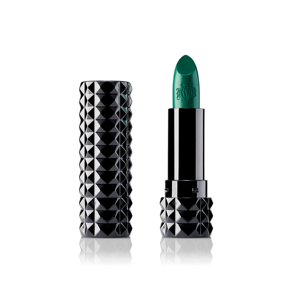 Studded Kiss Crème Lipstick in Plan 9 (Satin-Matte Deep Seafoam Green)