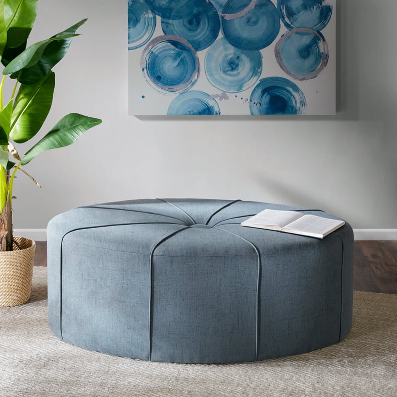 Telly Oval Tufted Cocktail Ottoman
