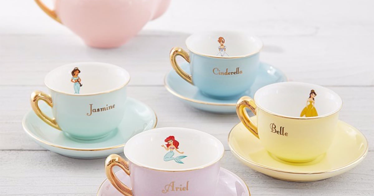 Disney Princess 13-Piece Ceramic Tea Cup Set Ariel, Cinderella