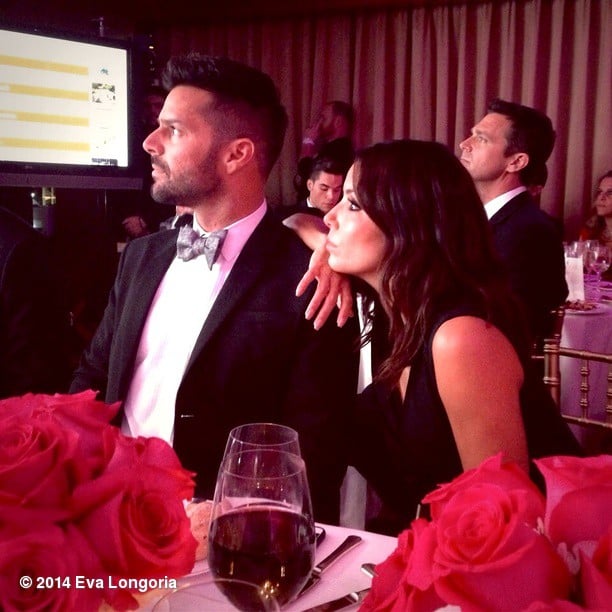 Eva Longoria supported her friend Ricky Martin at his event. 
Source: Instagram user evalongoria