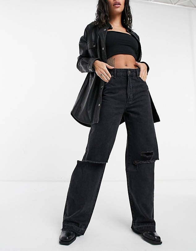 Berksha 90s Baggy Ripped Jeans