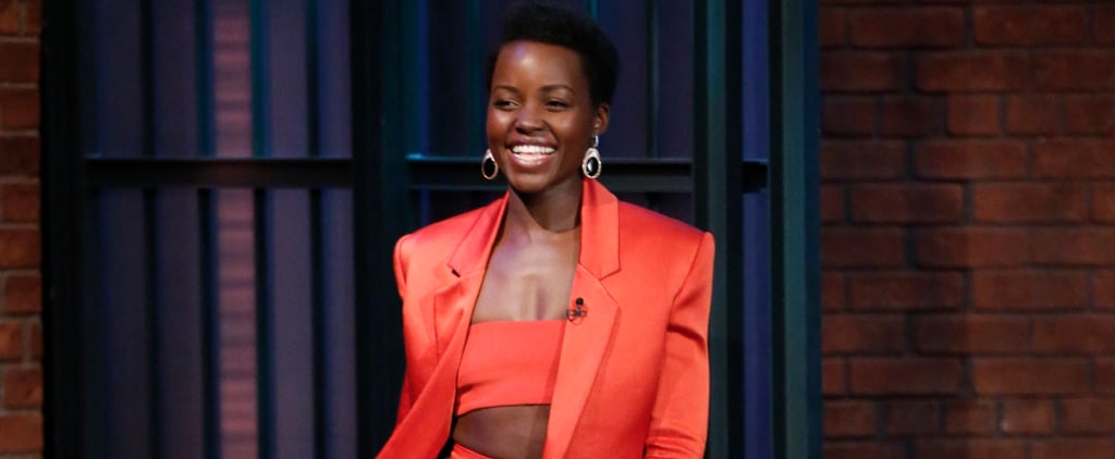 Lupita Nyong'o Wears Balmain Pants and Crop Top