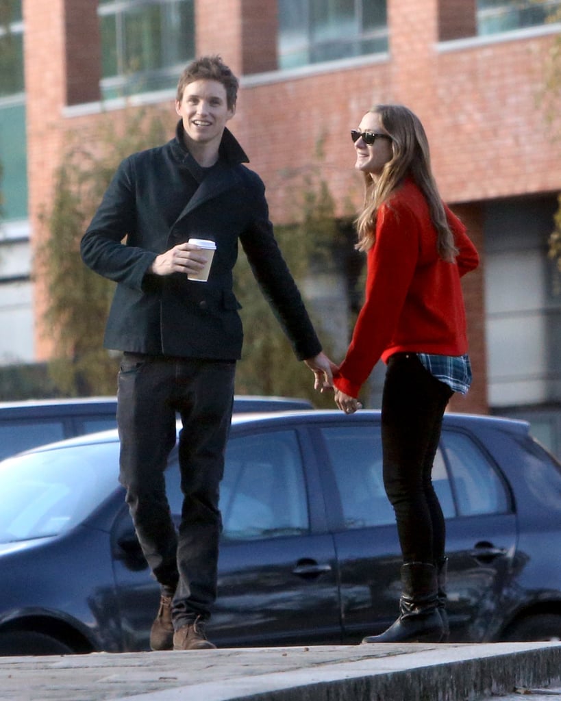 Eddie Redmayne and Hannah Bagshawe Kissing in London