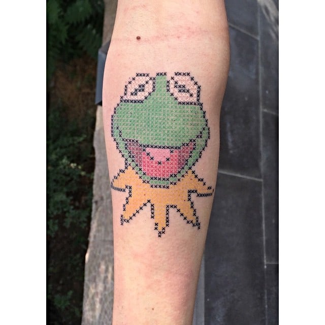 Kermit looks pretty awesome in tattoo form.