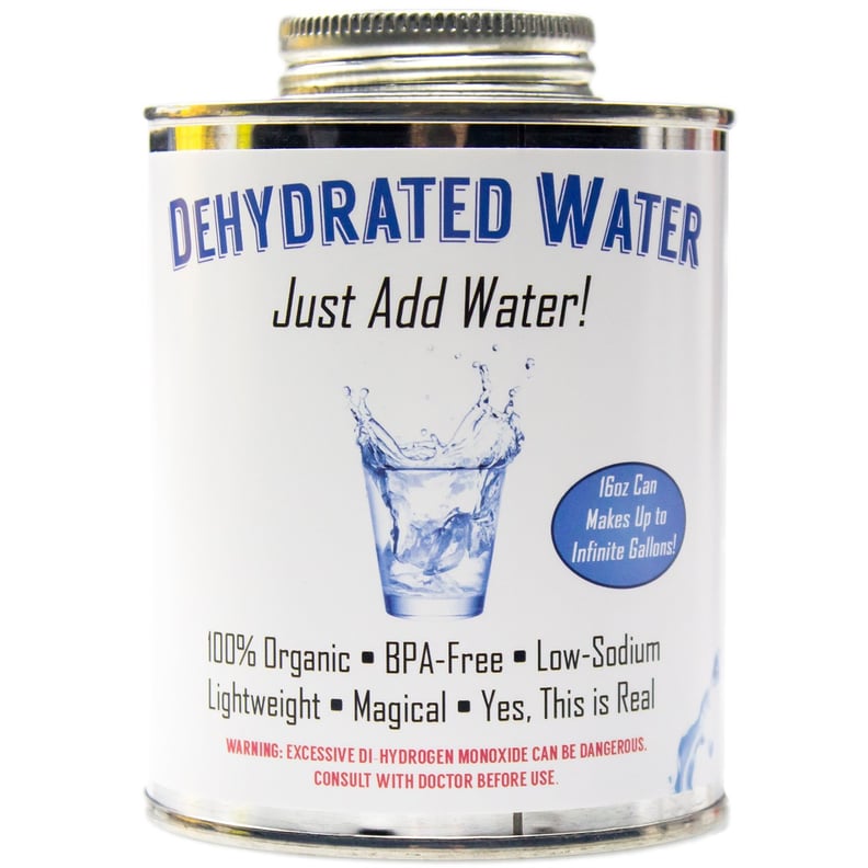 For the Practical Jokester: Dehydrated Water