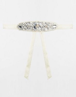 Asos Bridal Large Jewel Embellished Sash Belt
