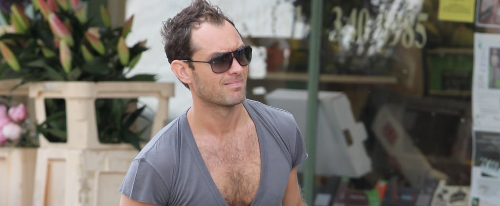 Jude Law in a Low-Cut Shirt | Pictures