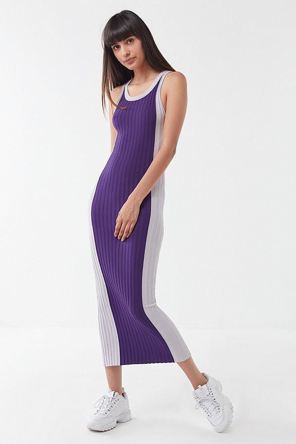 Uo Colorblock Sweater Maxi Dress Comfortable Dresses Popsugar Fashion Photo 8