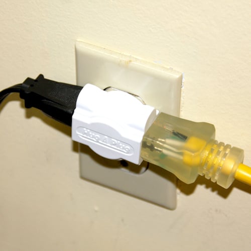 Hug-A-Plug dual outlet adapter