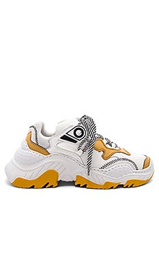 No. 21 Billy Sneaker in White & Yellow