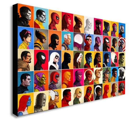 Marvel Comics Super Hero Collage
