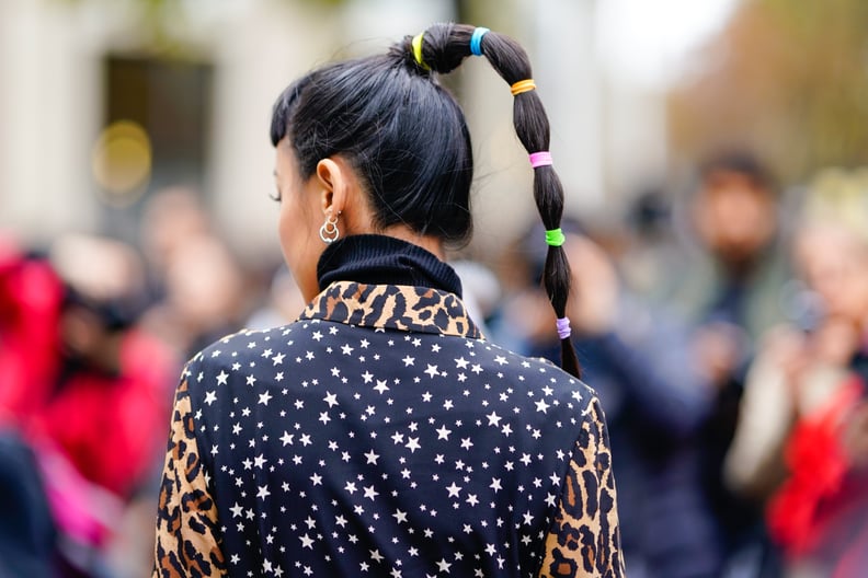 Stay-at-Home Summer Hair Trend: Slicked-Back Ponytail With Multiple Elastics