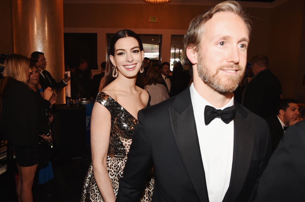 Pictured: Anne Hathaway and Adam Shulman