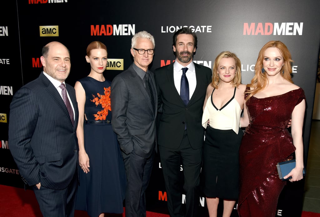 Famous Mad Men faces — including creator Matthew Weiner and costars January Jones, John Slattery, Jon Hamm, Elisabeth Moss, and Christina Hendricks — got together at a Mad Men screening in NYC on Saturday.
