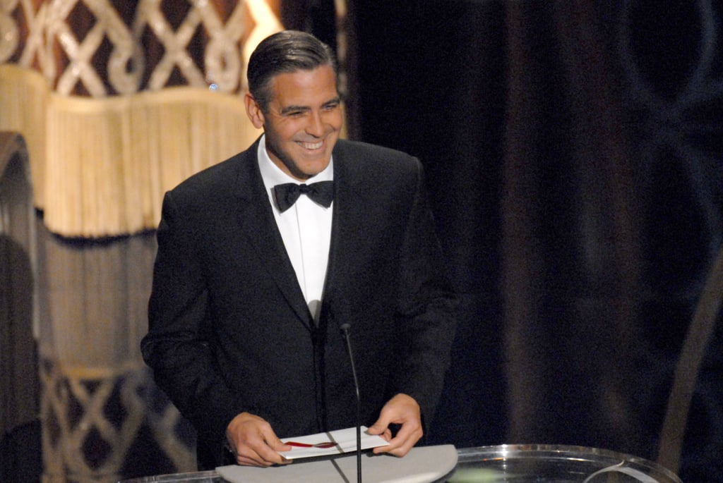 George Clooney made a debonair appearance.