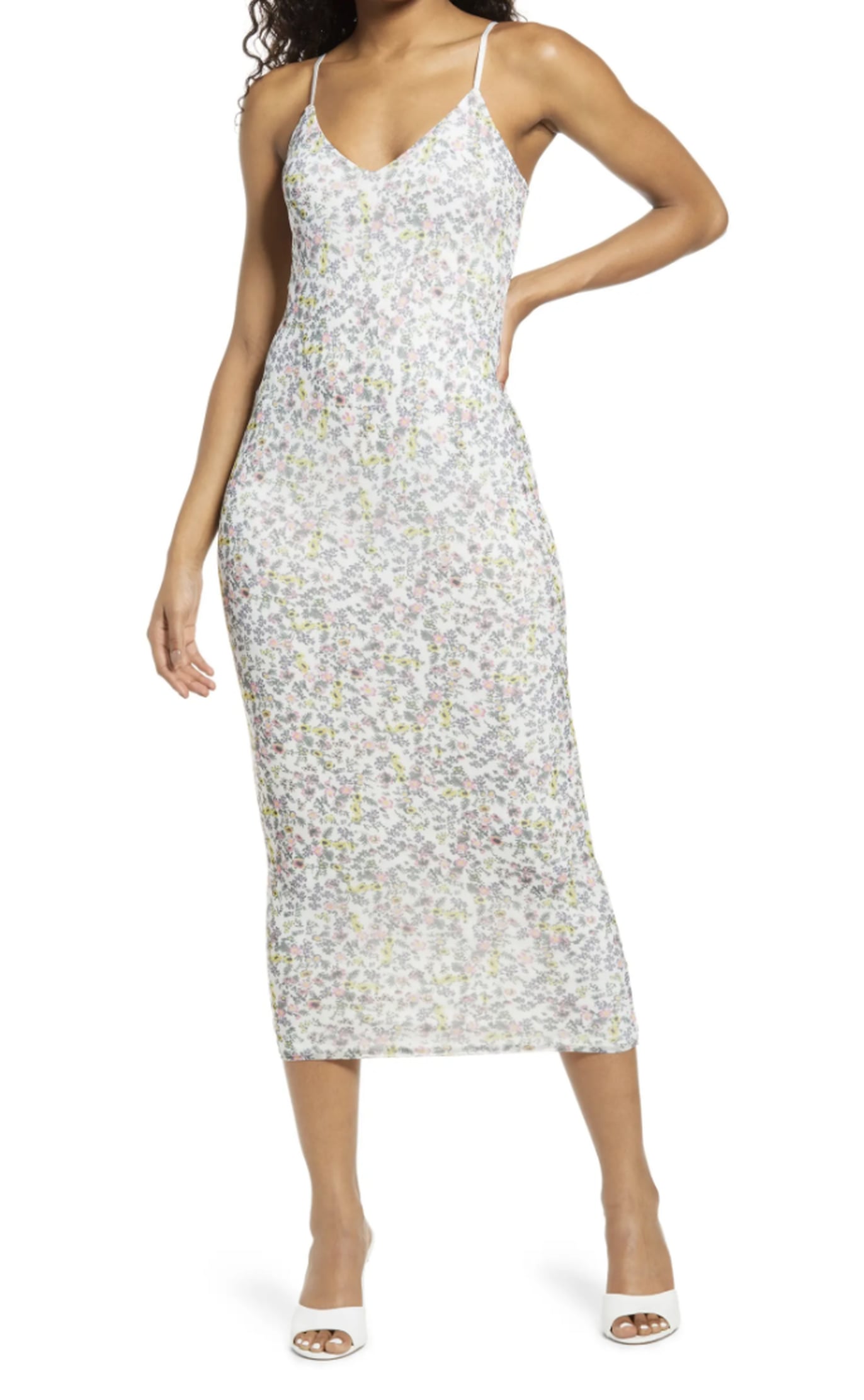 beige long bodycon dress Angel Maternity Juliet Maternity Bodycon Dress with Side Button Detail in Cream main image 0