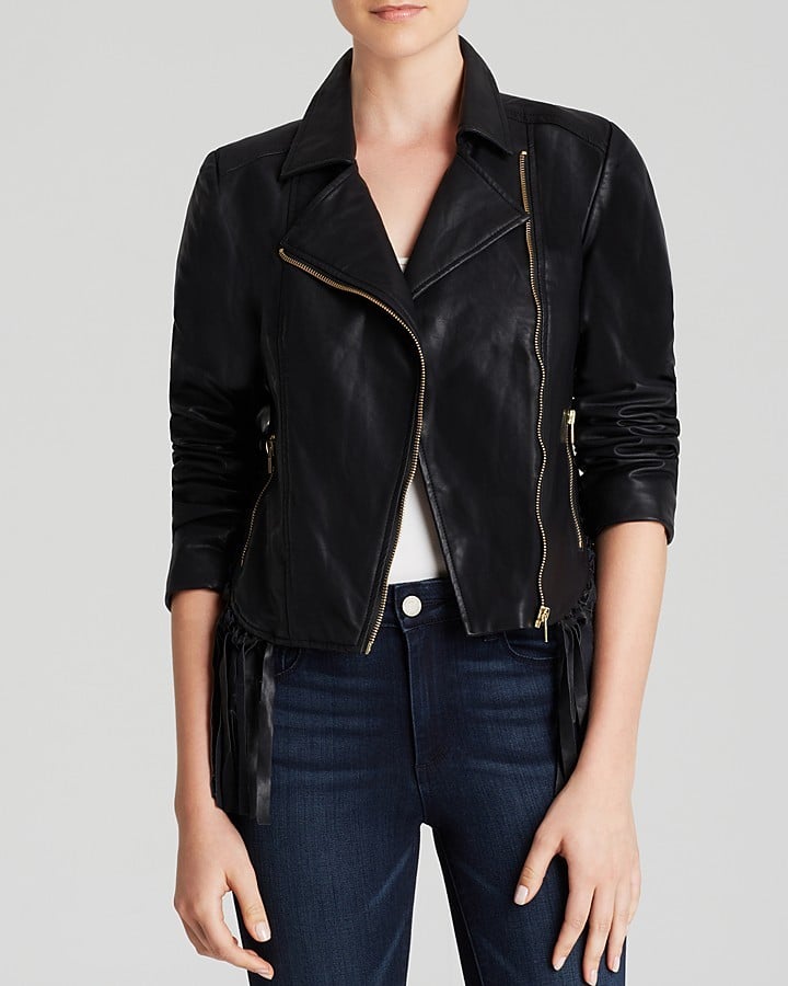 Glamorous Faux Leather Fringe Jacket | Black Fringe Jackets For Fall ...