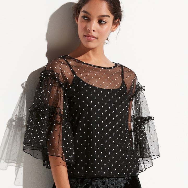 K/lab Dot Tiered Ruffle Top