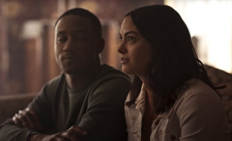 DANGEROUS LIES, from left: Jessie T. Usher, Camila Mendes, 2020.  Netflix / Courtesy Everett Collection