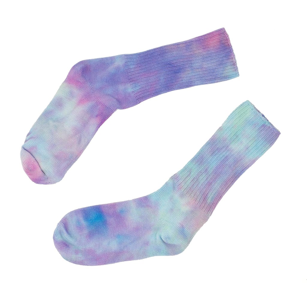 Violet Rainbow Tie Dye Bamboo Socks