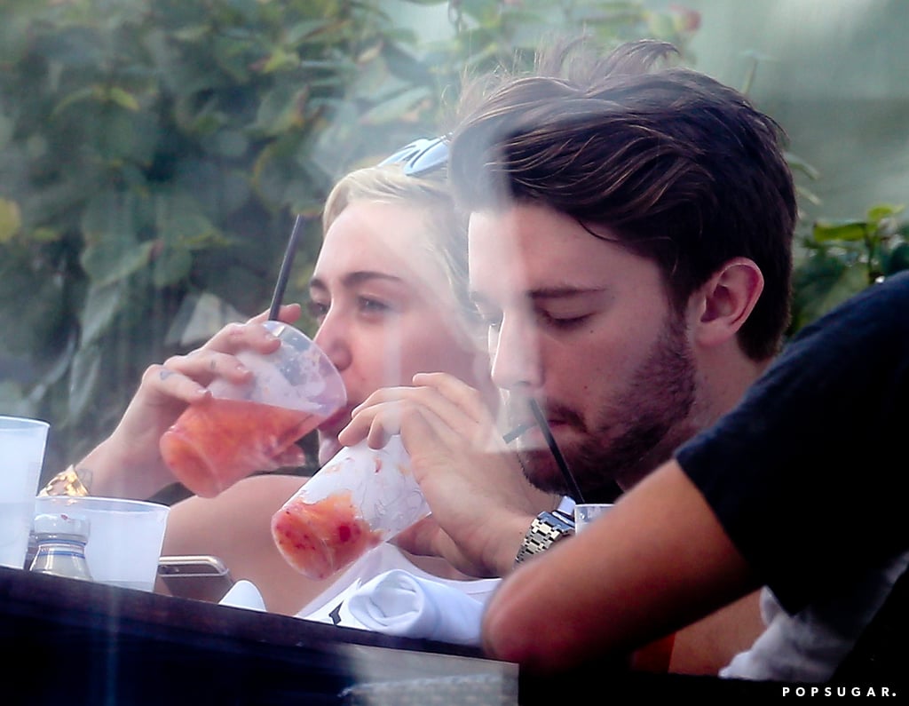 Miley Cyrus and Patrick Schwarzenegger at Art Basel 2014
